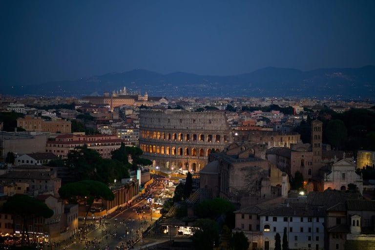 Colosseum as seen from the Monument to Victor Emmanuel II